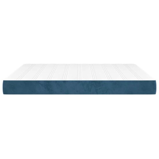 Pocketveringmatras 160X210X20 Cm Fluweel Donkerblauw 160 x 210 cm