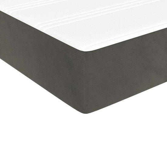 Pocketveringmatras 80x220x20 cm fluweel donkergrijs