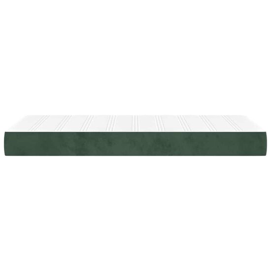 Pocketveringmatras 80x220x20 cm fluweel donkergroen