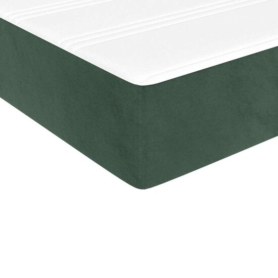 Pocketveringmatras 80x220x20 cm fluweel donkergroen