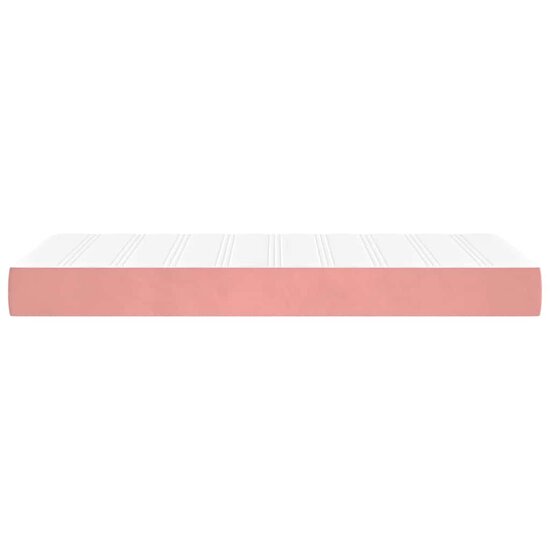 Pocketveringmatras 90x220x20 cm fluweel roze