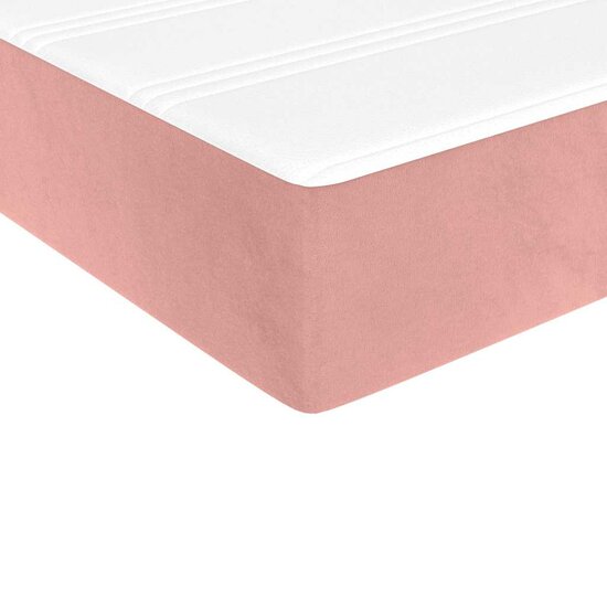 Pocketveringmatras 90x220x20 cm fluweel roze
