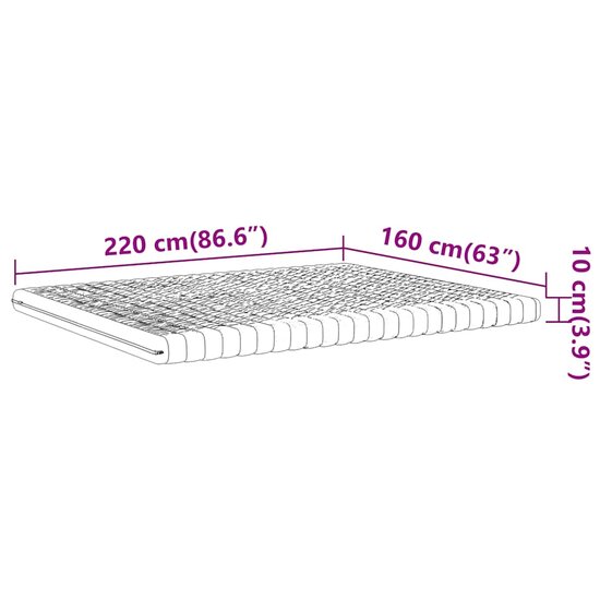 Schuimmatras 7 Zones Hardheid 20 Ild Wit 1 160 x 220 cm