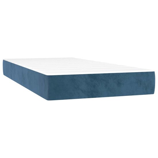 Pocketveringmatras 100X220X20 Cm Fluweel Donkerblauw 100 x 220 cm