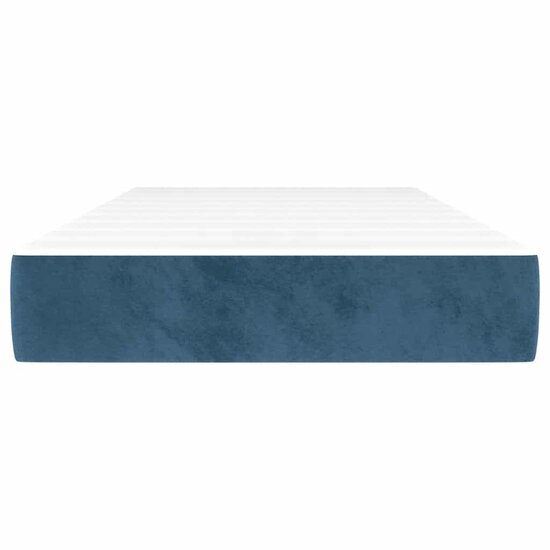 Pocketveringmatras 100X220X20 Cm Fluweel Donkerblauw 100 x 220 cm