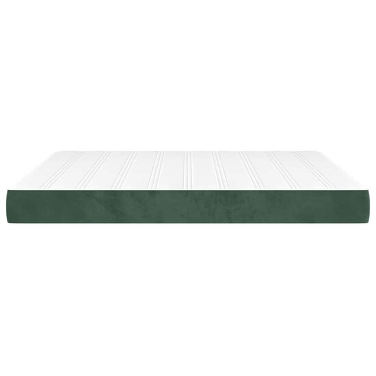 Pocketveringmatras 160X220X20 Cm Fluweel Donkergroen 160 x 220 cm