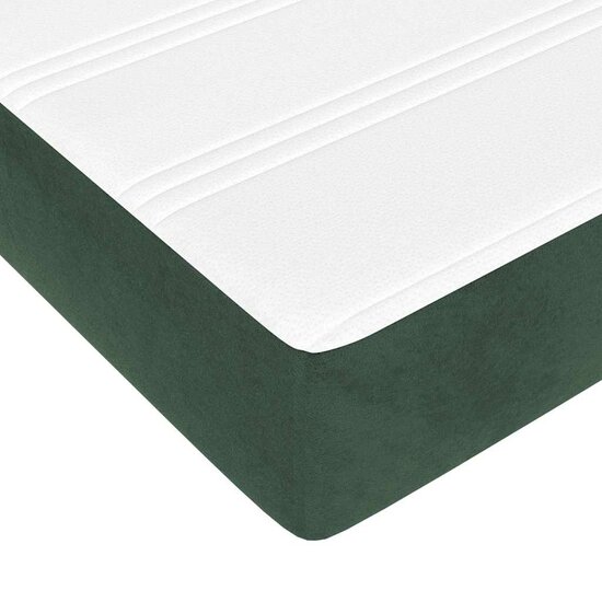 Pocketveringmatras 160X220X20 Cm Fluweel Donkergroen 160 x 220 cm