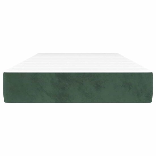Pocketveringmatras 100X220X20 Cm Fluweel Donkergroen 100 x 220 cm