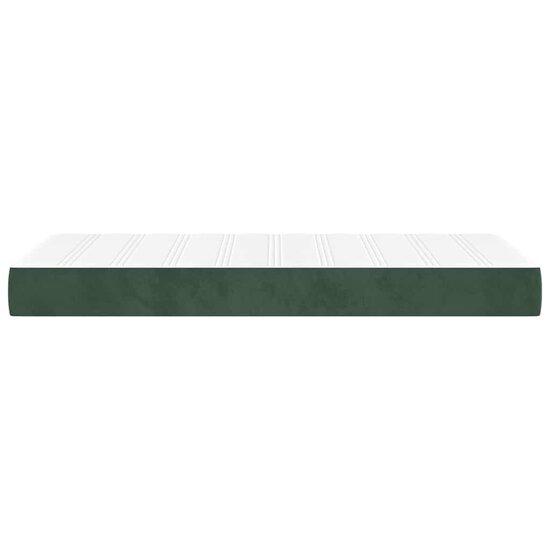 Pocketveringmatras 100X220X20 Cm Fluweel Donkergroen 100 x 220 cm