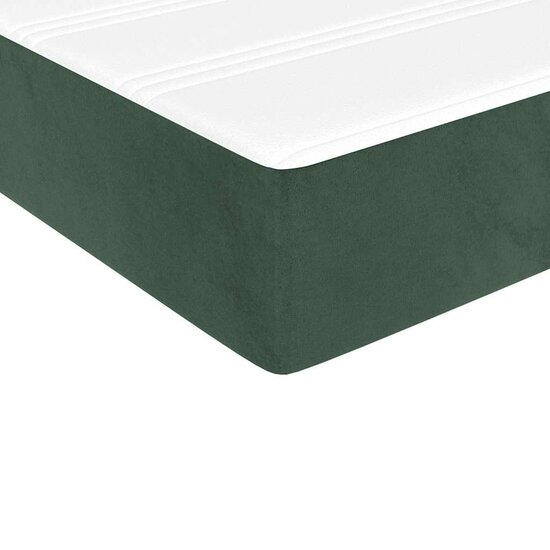 Pocketveringmatras 100X220X20 Cm Fluweel Donkergroen 100 x 220 cm
