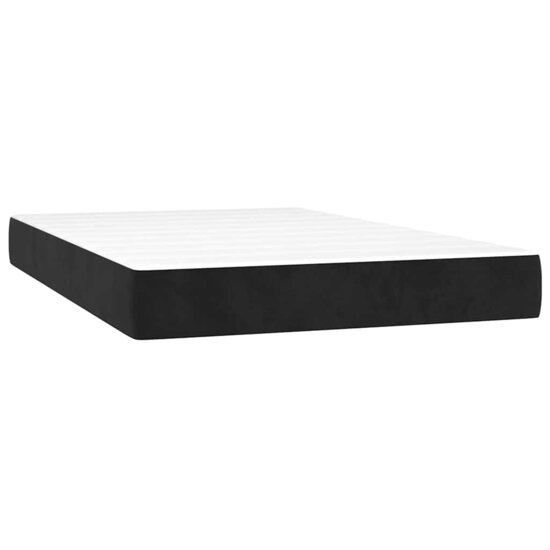 Pocketveringmatras 120X220X20 Cm Fluweel Zwart 120 x 220 cm