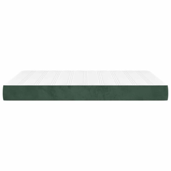 Pocketveringmatras 140X220X20 Cm Fluweel Donkergroen 140 x 220 cm