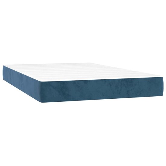 Pocketveringmatras 120X220X20 Cm Fluweel Donkerblauw 120 x 220 cm
