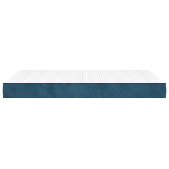 Pocketveringmatras 120X220X20 Cm Fluweel Donkerblauw 120 x 220 cm