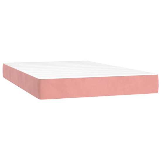 Pocketveringmatras 120X220X20 Cm Fluweel Roze 120 x 220 cm