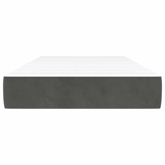 Pocketveringmatras 100x220x20 cm fluweel donkergrijs