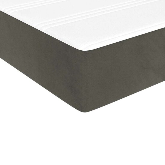 Pocketveringmatras 100x220x20 cm fluweel donkergrijs