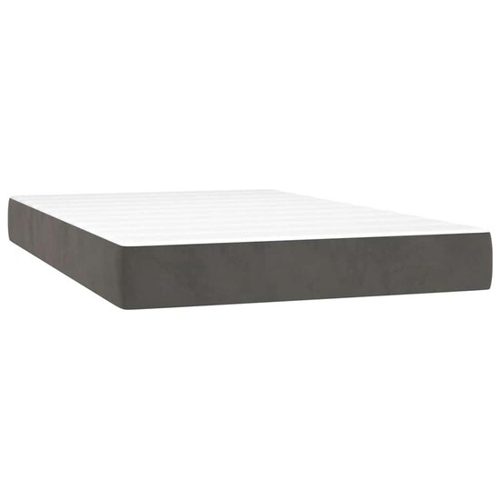 Pocketveringmatras 120x220x20 cm fluweel donkergrijs