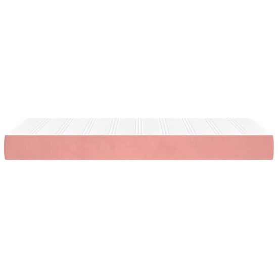 Pocketveringmatras 100x220x20 cm fluweel roze