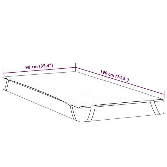 Matrasbeschermer Waterdicht Wit 90 x 190 cm