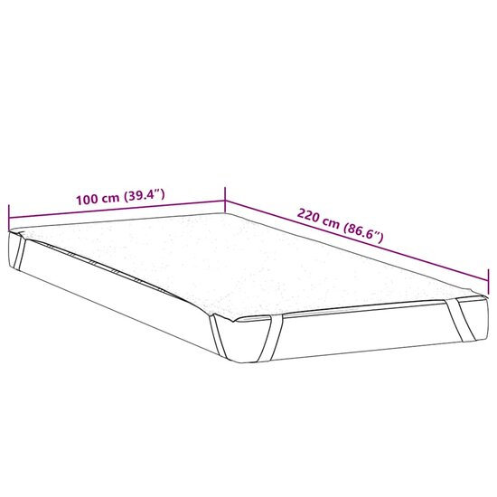 Matrasbeschermer Waterdicht Wit 100 x 220 cm