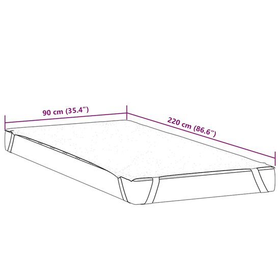 Matrasbeschermer Waterdicht Wit 90 x 220 cm