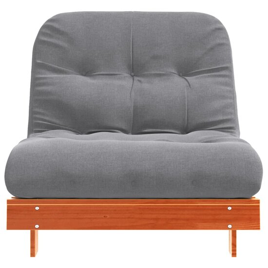Futon Slaapbank Met Matras Grenenhout 90 x 206 x 11 cm Wasbruin