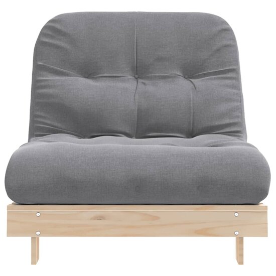 Futon Slaapbank Met Matras Massief Grenenhout 80 x 206 x 11 cm Natuurlijk grenenhout