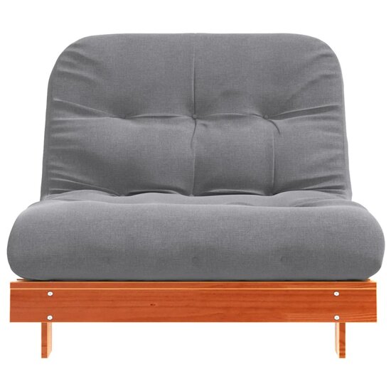 Futon Slaapbank Met Matras Grenenhout 100 x 206 x 11 cm Wasbruin