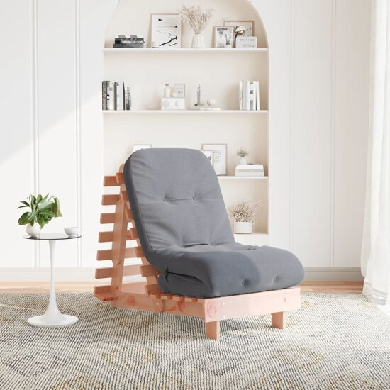 Futon Slaapbank Met Matras Massief Douglashout 60 x 206 x 11 cm Natuurlijk douglashout