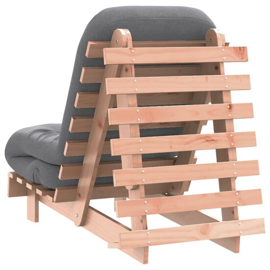 Futon Slaapbank Met Matras Massief Douglashout 60 x 206 x 11 cm Natuurlijk douglashout