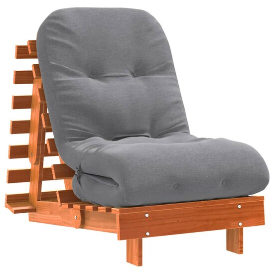 Futon Slaapbank Met Matras Grenenhout 60 x 206 x 11 cm Wasbruin