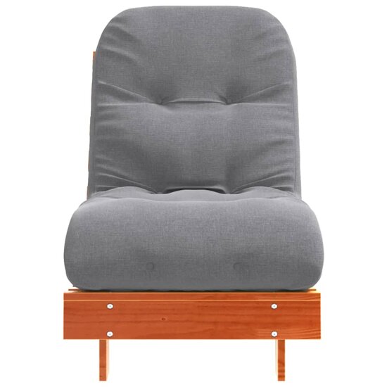 Futon Slaapbank Met Matras Grenenhout 60 x 206 x 11 cm Wasbruin