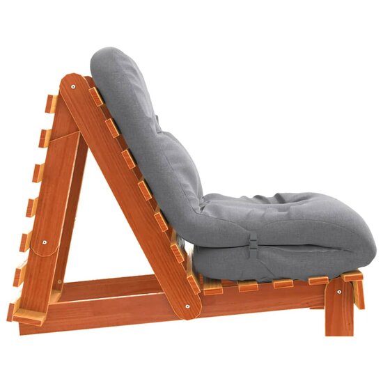 Futon Slaapbank Met Matras Grenenhout 60 x 206 x 11 cm Wasbruin
