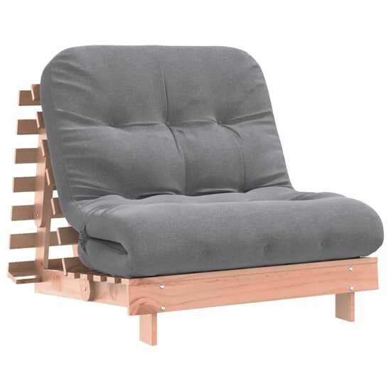 Futon slaapbank met matras 80x206x11 cm massief douglashout