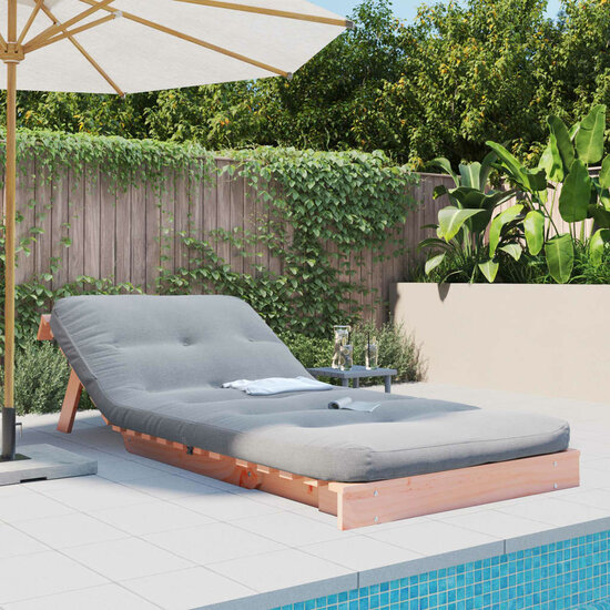 Futon slaapbank met matras 80x206x11 cm massief douglashout