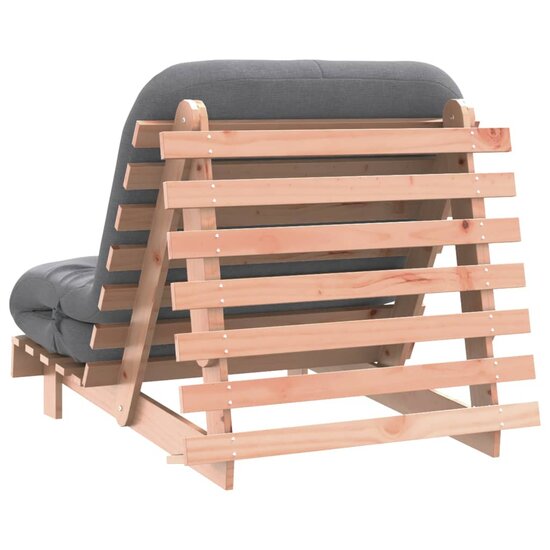 Futon Slaapbank Met Matras Massief Douglashout 90 x 206 x 11 cm Natuurlijk douglashout