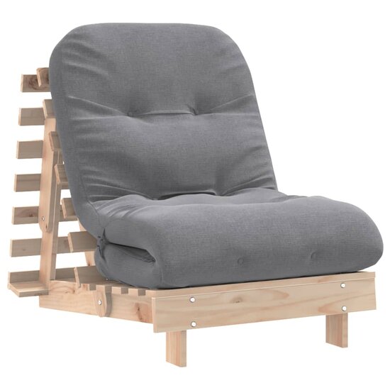 Futon Slaapbank Met Matras Massief Grenenhout 70 x 206 x 11 cm Natuurlijk grenenhout