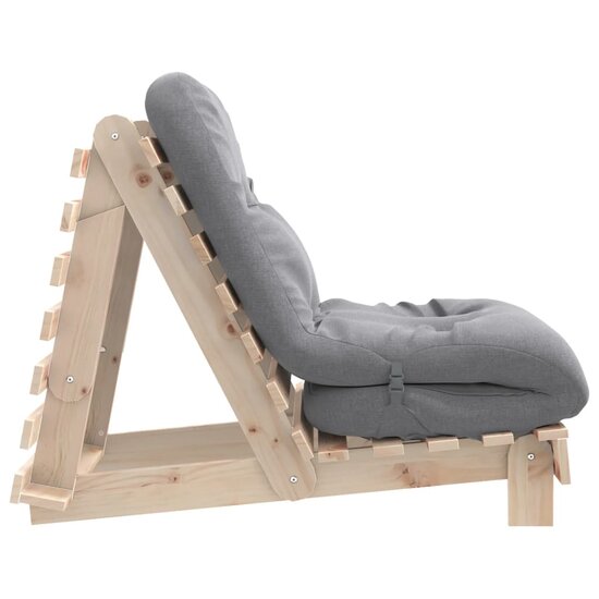 Futon Slaapbank Met Matras Massief Grenenhout 70 x 206 x 11 cm Natuurlijk grenenhout