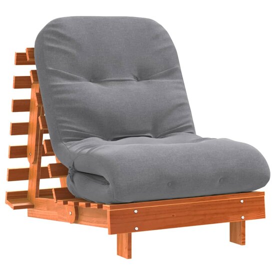 Futon Slaapbank Met Matras Grenenhout 70 x 206 x 11 cm Wasbruin