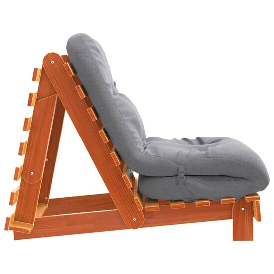 Futon Slaapbank Met Matras Grenenhout 70 x 206 x 11 cm Wasbruin