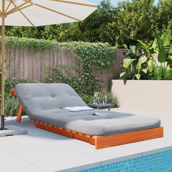 Futon Slaapbank Met Matras Grenenhout 80 x 206 x 11 cm Wasbruin
