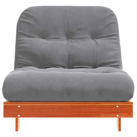Futon Slaapbank Met Matras Grenenhout 80 x 206 x 11 cm Wasbruin