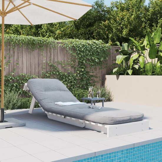 Futon Slaapbank Met Matras Massief Grenenhout 60 x 206 x 11 cm Wit