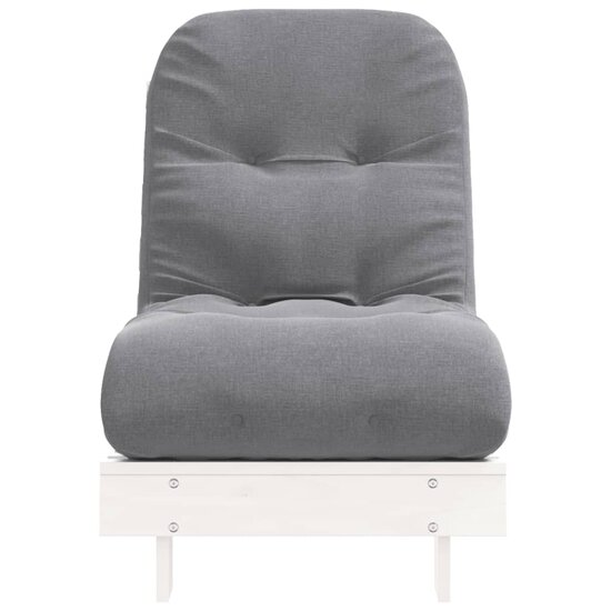 Futon Slaapbank Met Matras Massief Grenenhout 60 x 206 x 11 cm Wit