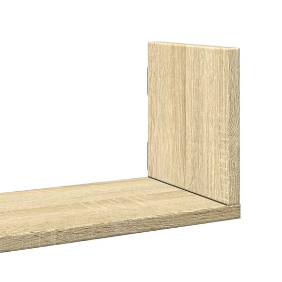 Wandschappen 3 St Spaanplaat Kleurig 58 x 18 x 18 cm Sonoma eiken