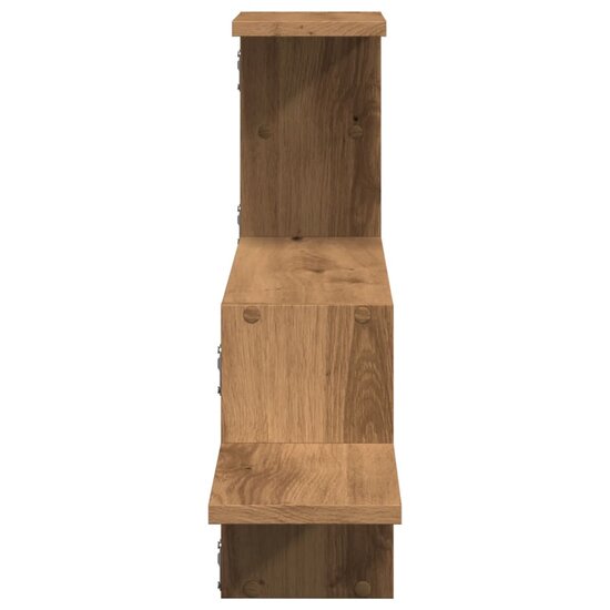 Wandschap 104X15X49 Cm Bewerkt Hout Artisanaal Kleurig Eiken