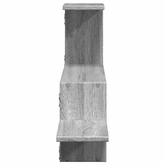 Wandschap 104X15X49 Cm Bewerkt Hout Eikenkleurig Grijs sonoma