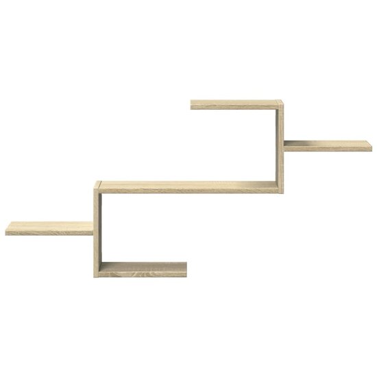 Wandschap 104x15x49 cm bewerkt hout sonoma eikenkleurig