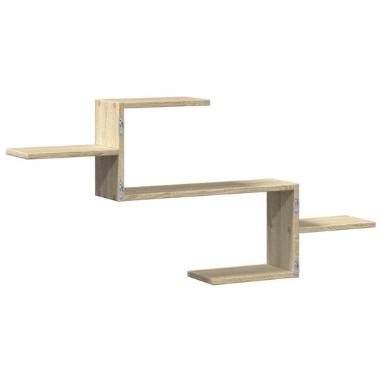 Wandschap 104x15x49 cm bewerkt hout sonoma eikenkleurig